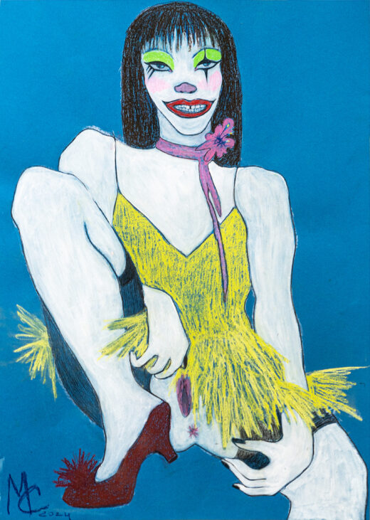 Lady Clown, erotic artist and model Militsa Clifford