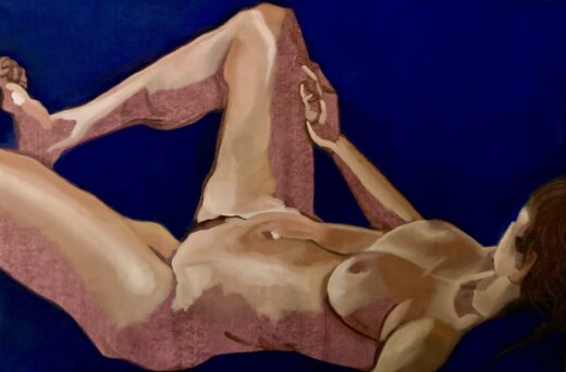 Reclining Nude Blue by Tarja Laine